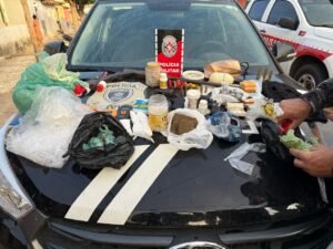operacao realizada pelas policia militar e civil resulta na prisao de traficante e na apreensao de vasto material ilicito em serra grande