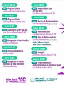 prefeitura divulga programacao oficial das comemoracoes dos 140 anos de emancipacao politica de sao jose de piranhas confira aqui